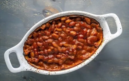 baked beans and barbecue sauce