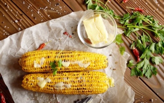 buttered corn on the cob