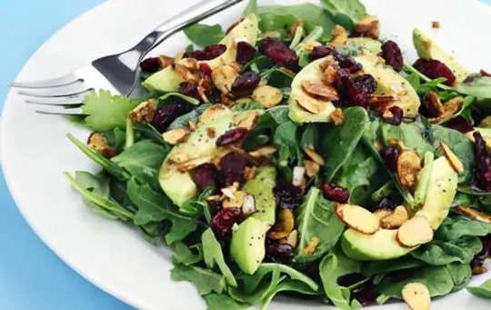 fresh green salad with vinaigrette