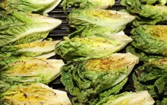 grilled romaine lettuce with lemon and parmesan
