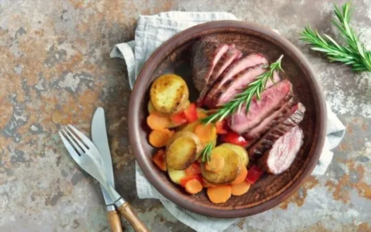roasted beef with carrots